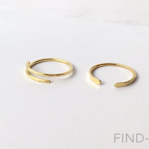 【2set】2way thin ring