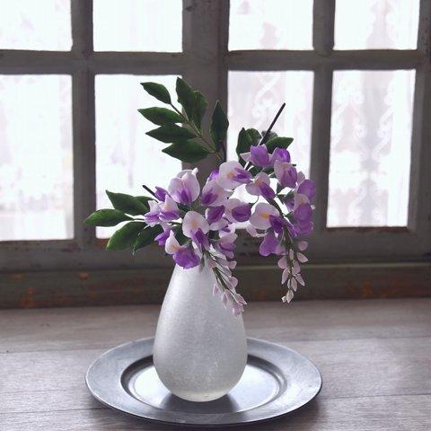◆粘土のお花◆　藤　クラウドドロップベース　F792