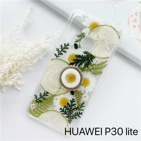 母の日/スマホリング付き/HUAWEI P20 lite/HUAWEI P30 lite/HUAWEI Nova/HUAWEI P30 Pro/HUAWEI P20 Pro/押し花ケース