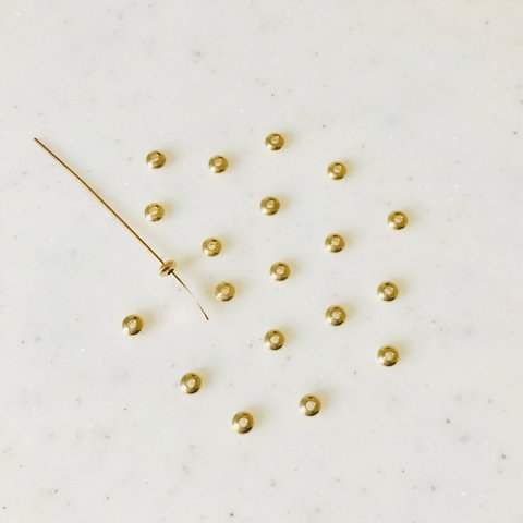 Gold Tiny Donut Beads