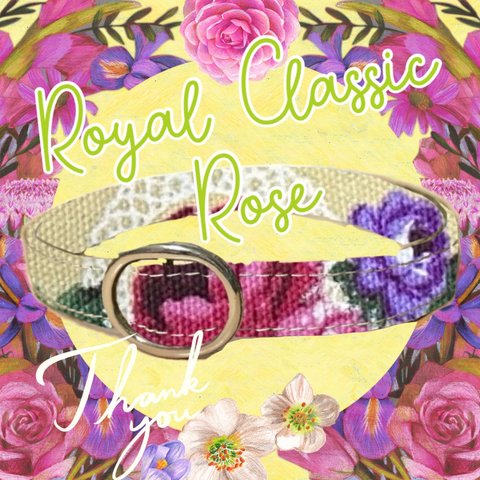  44700 Royal Classic Rose＊迷子札付＊フルオーダーの軽い首輪