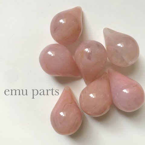 drop pink marble beads4p