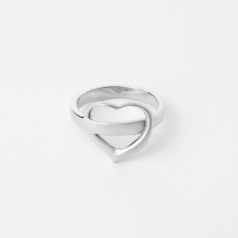 heart arrow ring / silver