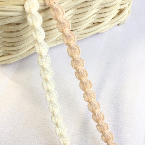 オーガニックコットンストレッチレース　3m Organic cotton stretch lace