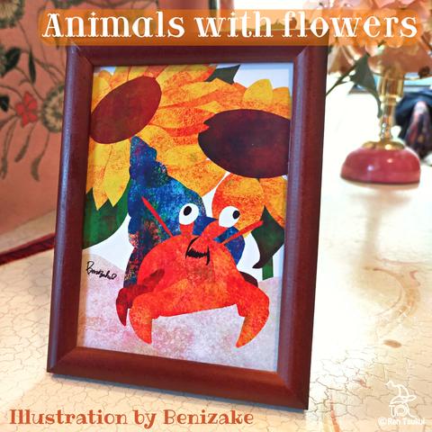 Animals & Flowers "Hermit crab/Sunflower"