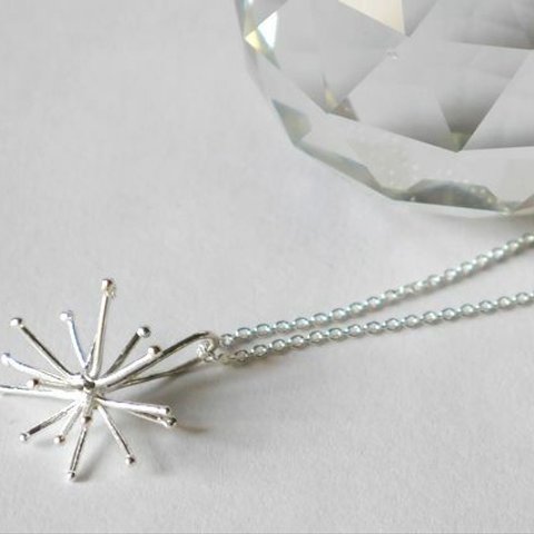 Sparkler　necklace(sv*40㎝）★線香花火★シルバー★クリスマス★雪の結晶★