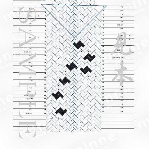 "北斗七星"綾書_組紐_高台（T60-hokuto）