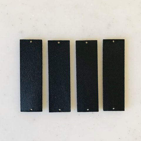 Black Leather Rectangle Connector