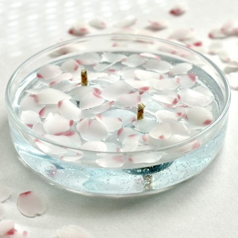 【販売終了】花筏（はないかだ） - 水面に浮かぶ桜キャンドル -