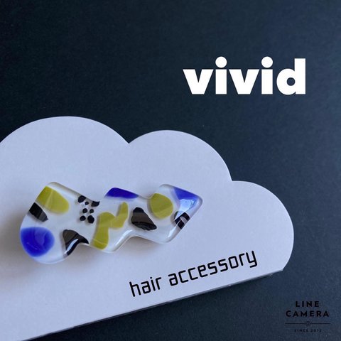 vividヘアアクセサリー（グリーン×ブルー）