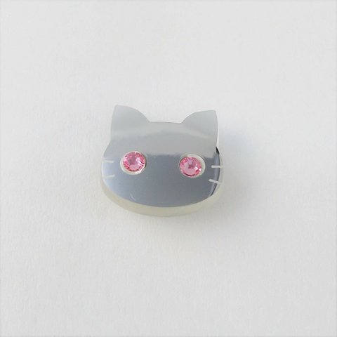 猫 ダイヤ　シルバー マスクアクセサリー