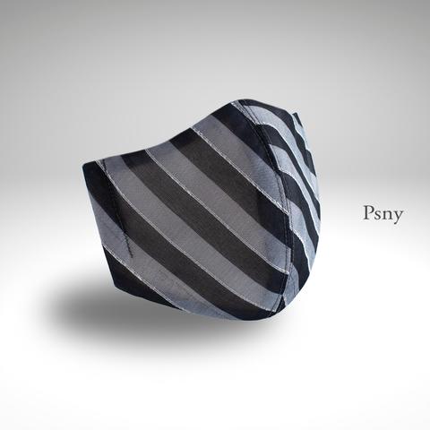 PSNY 送料無料 ゼブラ・アッシュ ブラック・グレー ストライプ 美しいスタイル スマート スーツに合う 花粉 黄砂 不織布フィルター入り 立体 大人 軽い シンプル 軽量 ますく マスク ZZ01