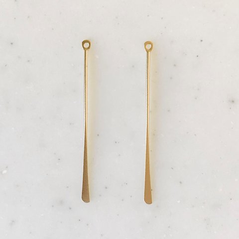 Matte Gold Long Paddle shaped Pendant Tops