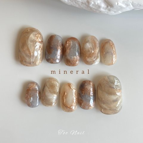 mineral 🪨🤏個性派ニュアンスネイル