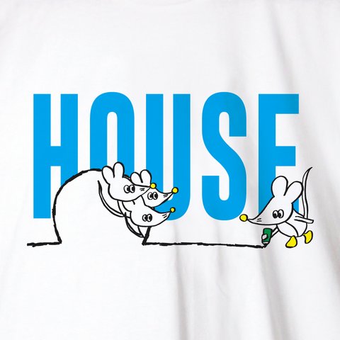 「HOUSE」4匹ネズミTシャツ010