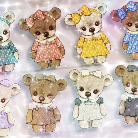 黒いたぬき様　OPPテープ ベビーベア🐻B