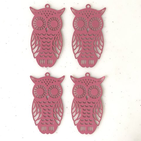 Pink Owl Pendant Tops
