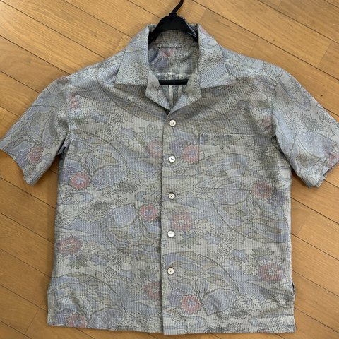 大島紬のアロハシャツ メンズ