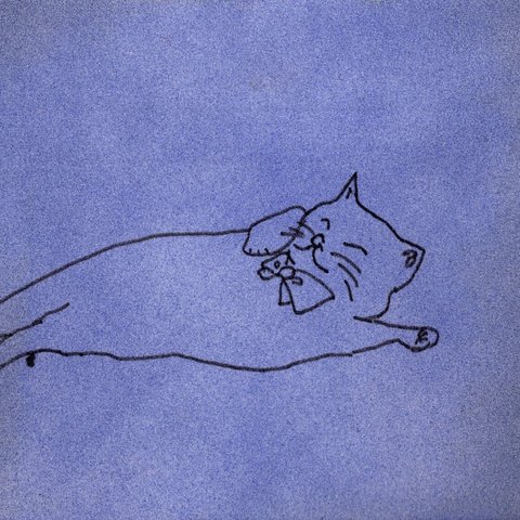 ネコちゃんポストカード「　ねむたいにゃん　」2枚で１セット NO.49