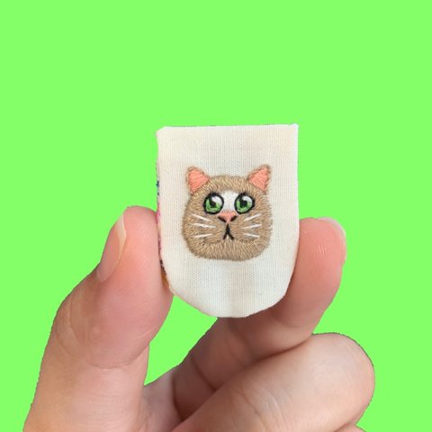 【刺繍ブックマーカー/猫】