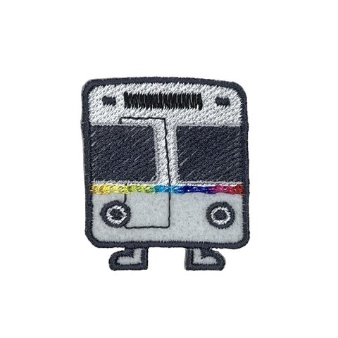 刺繡ワッペン　乗り物　電車【井の頭線 レインボー】