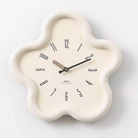 Noridongsanクリーム風 リビング 掛け時計 シンプル時計 アイデアスイング 時計