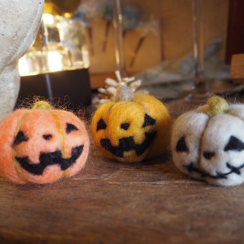 フェルト　ハロウィン🎃カボチャ3点セット✿