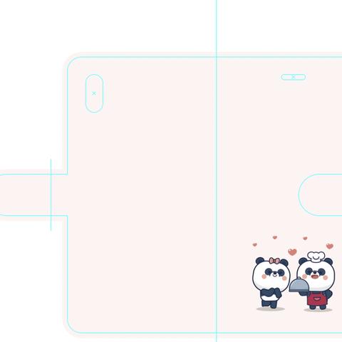 新品送料無料 iPhoneケース 手帳型 可愛いパンダ1