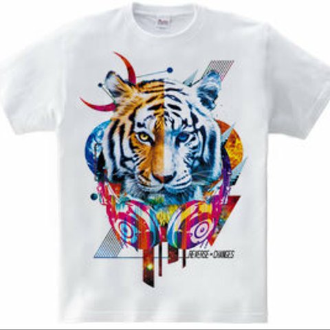 音楽アート虎Tシャツ「REVERSE×CHANGES」