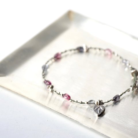-Multi_color spinel- braid bracelet