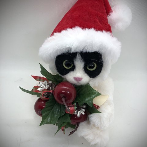 オーダーメイド　愛猫ちゃん　愛犬さん　愛鳥さん　のクリスマスベア🧸🎄　白くまの着ぐるみ猫ちゃん🐱　