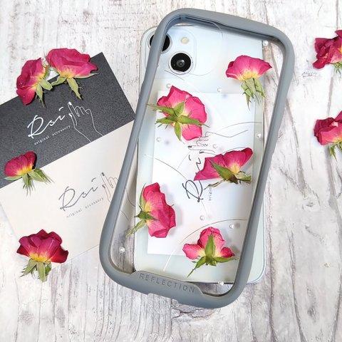 iPhoneケース　スマホケース　薔薇のスマホカバー