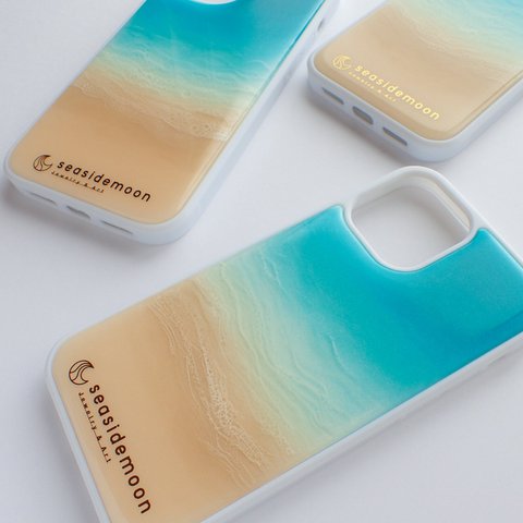 海のアイフォンケース【本体TPU・White】