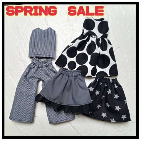 リカちゃん　服　ハンドメイド　SPRING　SALE　着回しコーデセット