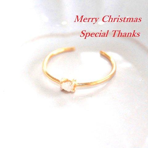 - Christmas 3set - Rough Diamond 2way Ear-cuff & Open Ring