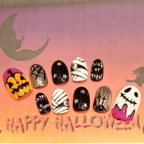 HappyHalloweenネイルチップ