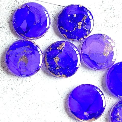『紫のゆらめき』　アルコールインクアートアクセサリー　ピアスorイヤリング　紫　ニュアンス