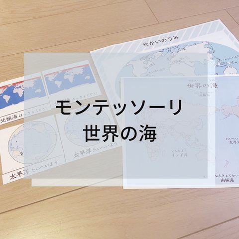 ☆モンテッソーリ☆ 世界の海 絵カード・ポスター