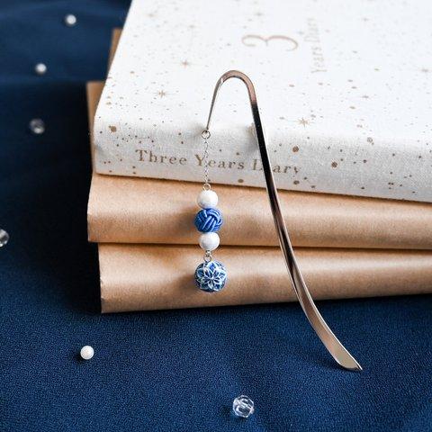 Tiny Temari Star Bookmark Blue / まめつぶてまりのブックマーカー一番星　青