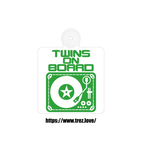 全8色 TWINS ON BOARD DJ ターンテーブル 吸盤