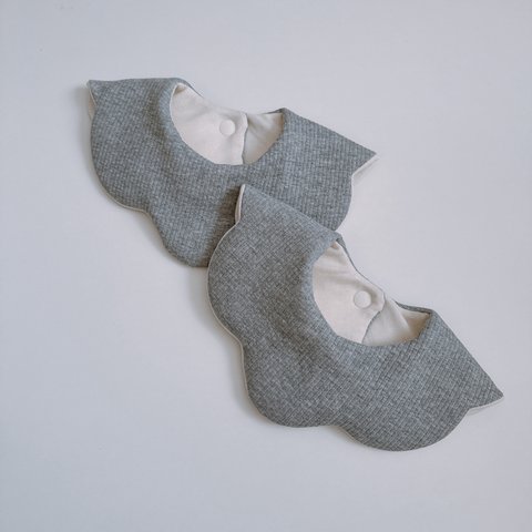 heather gray rib bib