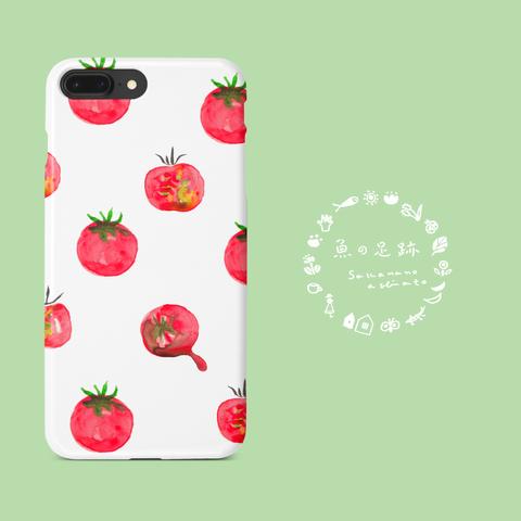 【 全機種対応 】 夏野菜モチーフ / Android / iPhone スマホケース / 水彩 / 水玉プチトマト