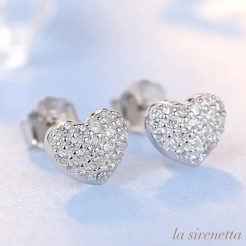 heart pave pierce *silver925