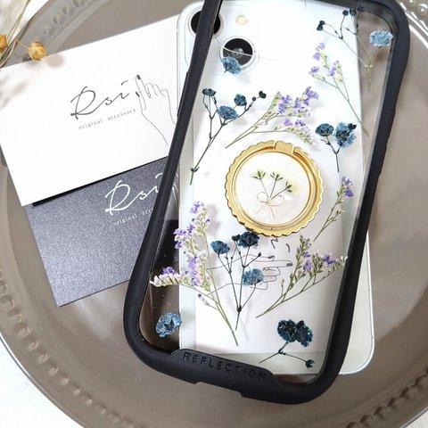 iPhoneケース　スマホケース　押し花携帯カバー