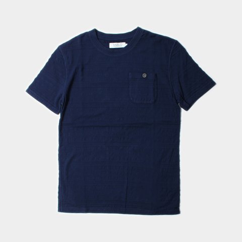 JARLD　Jacguard FablicポケットTシャツ　162-6186　インディゴ　Mサイズ