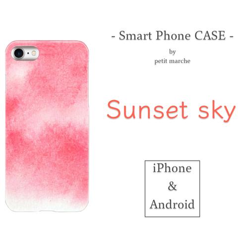 受注生産【送料無料】Sunset　sky　スマホケース（ハードケース）　No.03