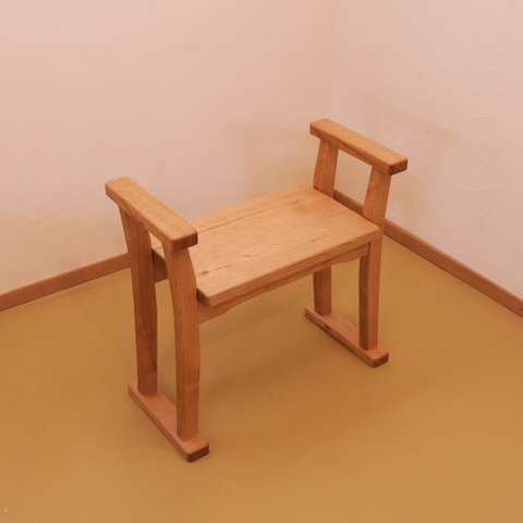 玄関椅子／両手付き椅子(クリ・オイル)【受注制作】