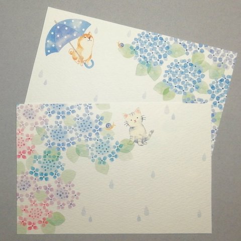 紫陽花咲く季節のポストカード