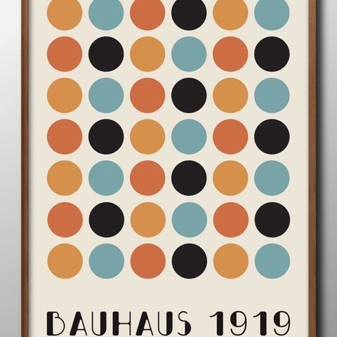 7445■ポスター　絵画　インテリア　A3サイズ　『バウハウス　BAUHAUS』イラスト　アート　北欧