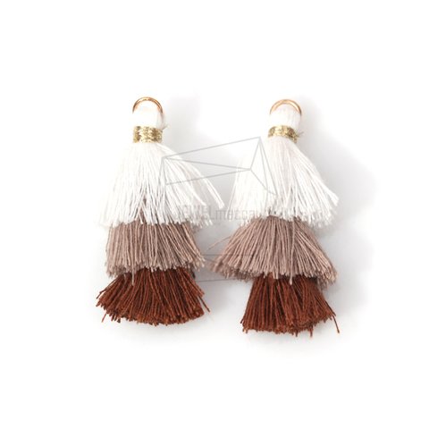 BSC-350-G【2個入り】マルチカラーコットンタッセル,Multi-Colored Cotton Tassel